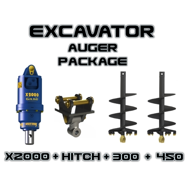 Auger Torque - Earthdrill X2000 + 300MM & 450MM Auger Package