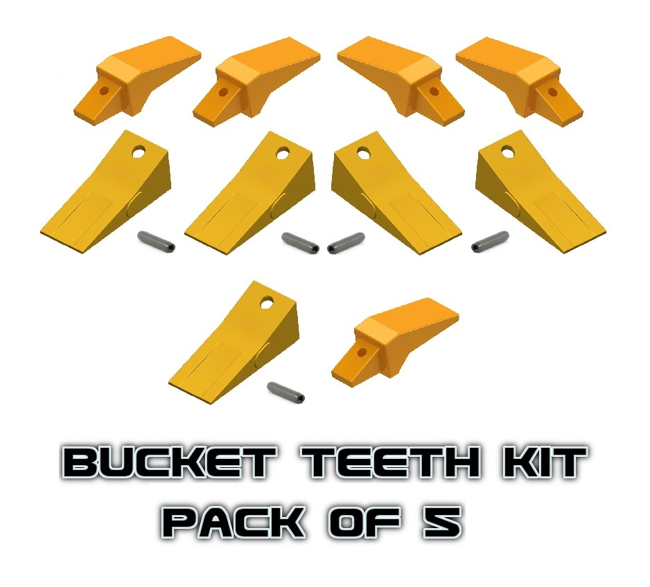 5KC3SB Keech Bucket Chisel Tooth, Adapter & Pin 5 Pack