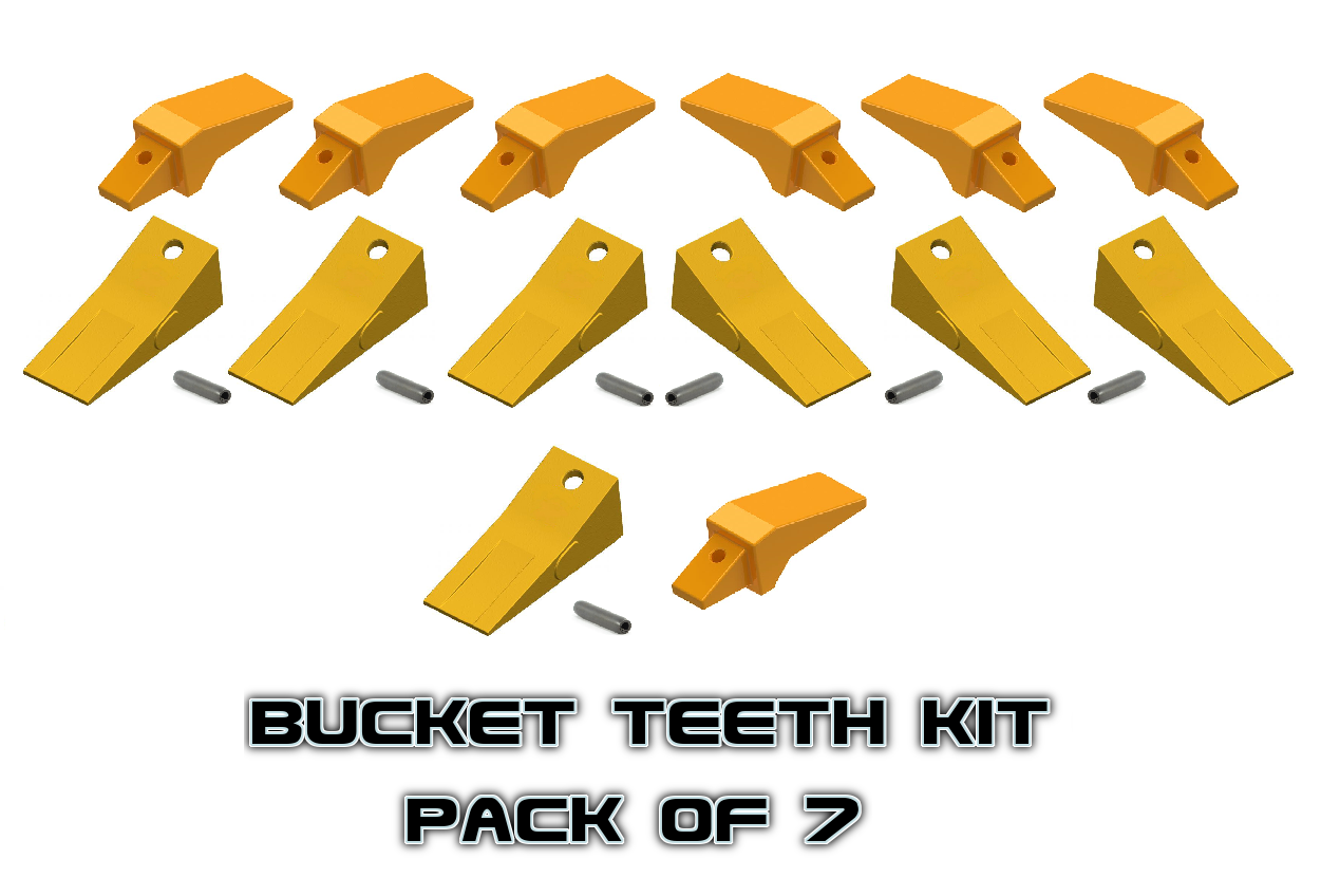 5KC3SB Keech Bucket Chisel Tooth, Adapter & Pin 7 Pack