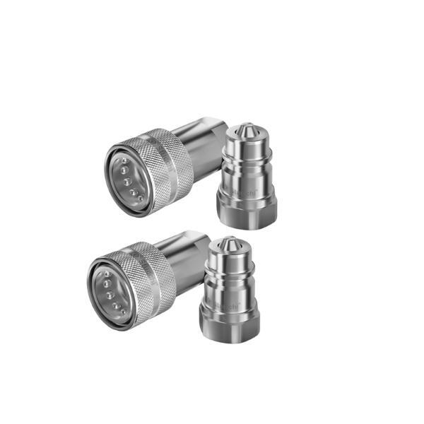 2 x sets Stucchi 1/2"ISO Hydraulic Poppet Couplings