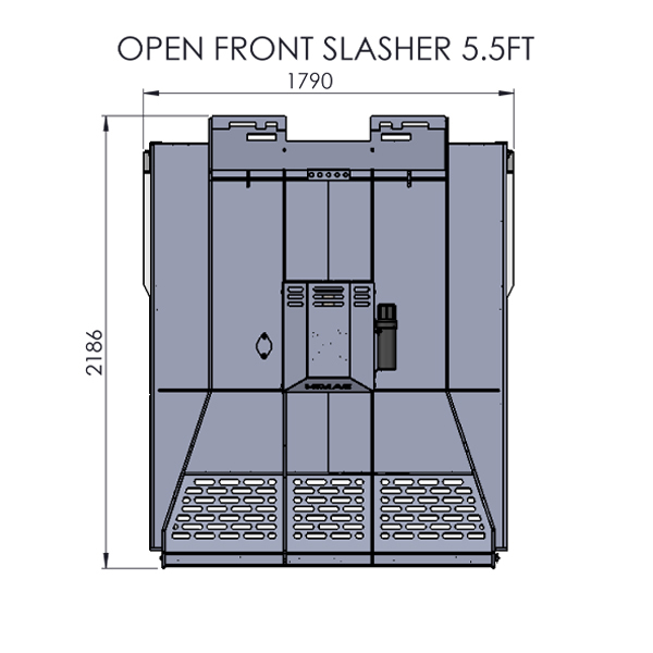 Himac Mulching Slasher - 5.5ft, Open Front