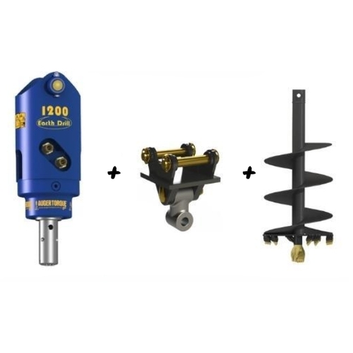 Auger Torque Earth Drill 1200 + S2 300mm Auger Package