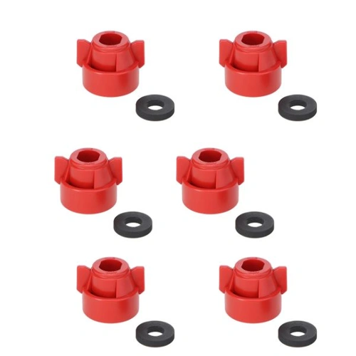 Silvan Teejet Red Replacement Nozzle Cap - 6 Pack 
