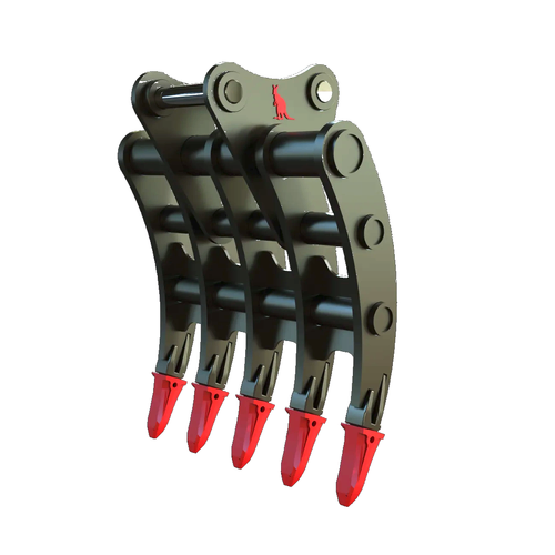 Roo Attachments 1700mm Excavator Root Rake