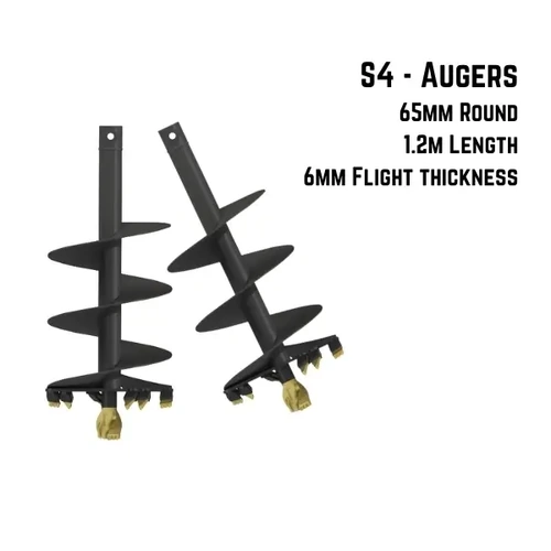 300mm / 12&quot; - S4 Auger Drill - 65MM Round