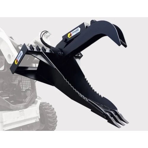 Himac Skid Steer Stump Removal Bucket with Grapple