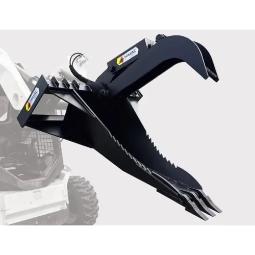 Himac Skid Steer Stump Removal Bucket with Grapple