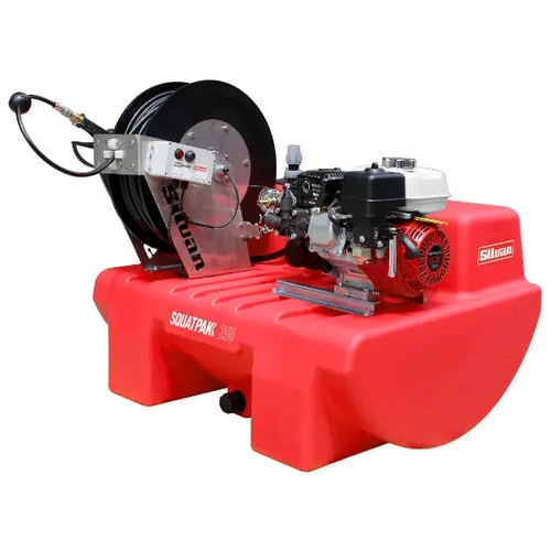 Silvan 250L Motorised Squatpak With 50m Remote Control Hose Reel